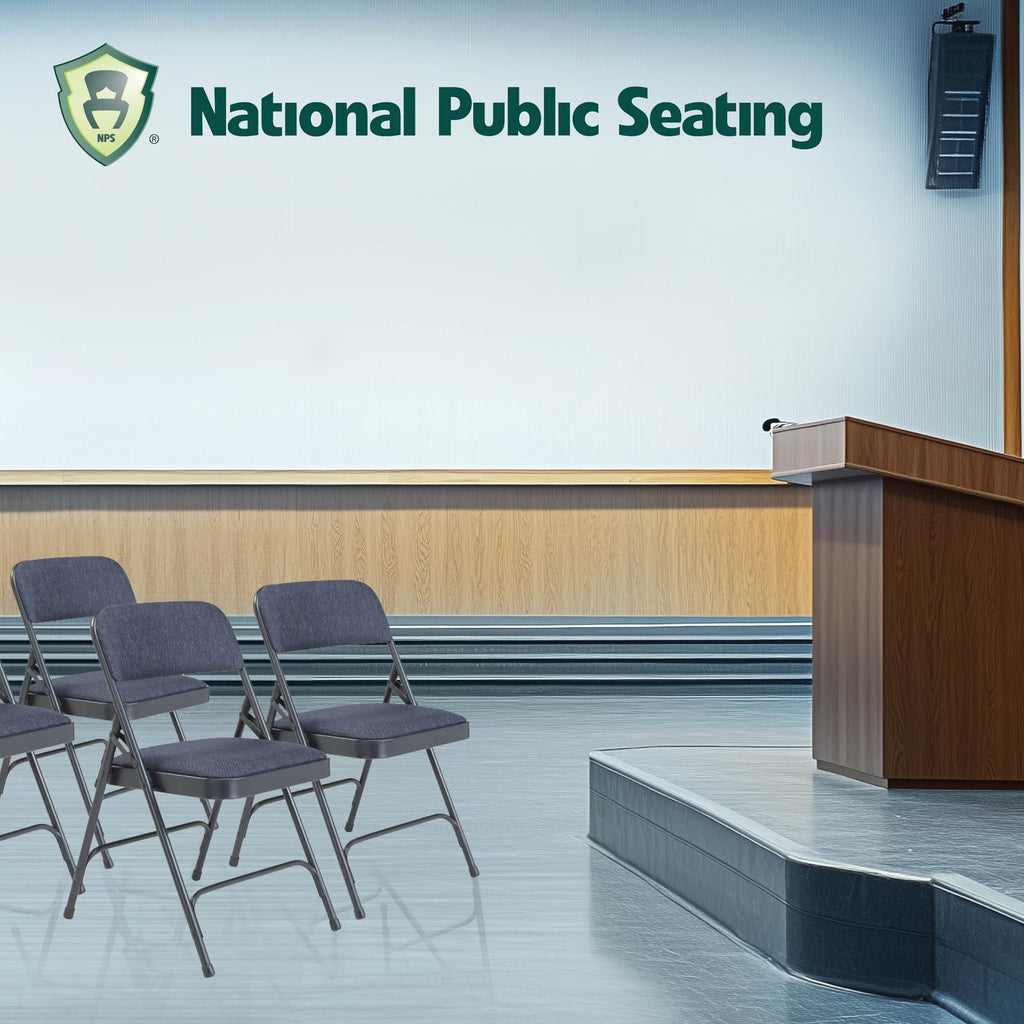 Premium Padded Portable Folding Chairs by - 2200 Series Upholstered, Heavy-Duty Foldable Chairs for Indoor & Outdoor