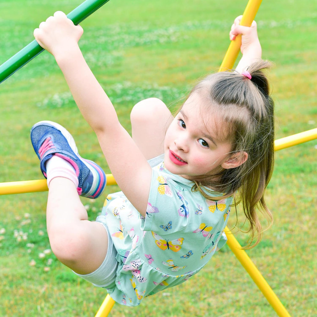 13FT Climbing Dome, Outdoor Geometric Dome Climber Play Center | Playground Climber for Kids 3-10, Supporting 1000