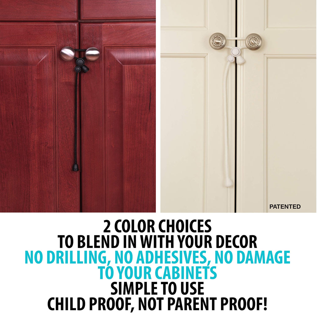 Baby Safety Cabinet Locks for Knobs Child Safety Cabinet Latches Safety Strap for Baby Proofing Cabinets Kitchen Door