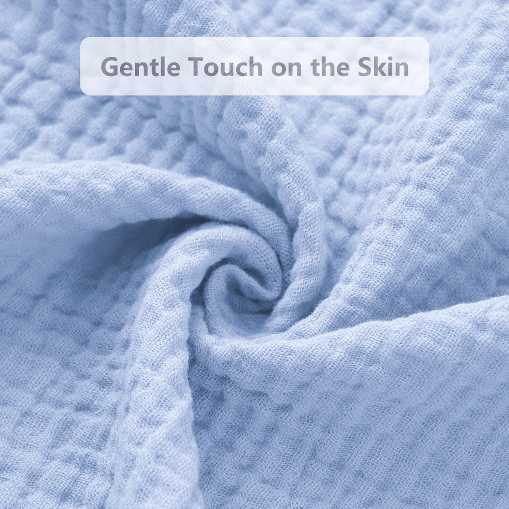 Muslin Baby Washcloths,100% Cotton Face Towels and Burp Cloths