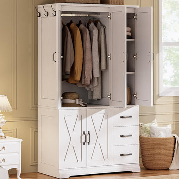 Wardrobe Cabinet with Drawers and Doors and Guest Room