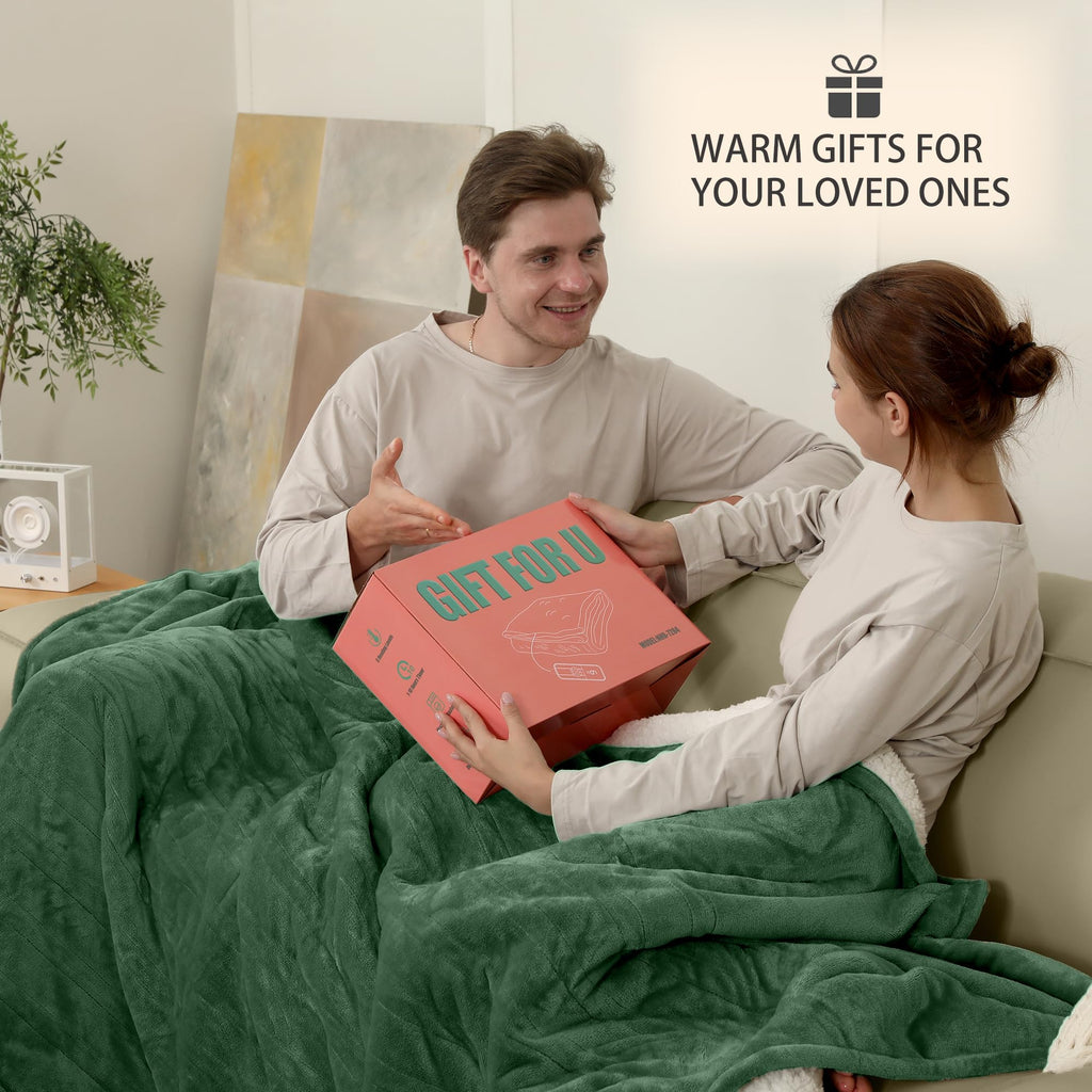 Heated Blanket Queen, 84"x90" Electric Blanket Queen Size Dual Control with 5 Heating Levels & 10 Hours Auto Off