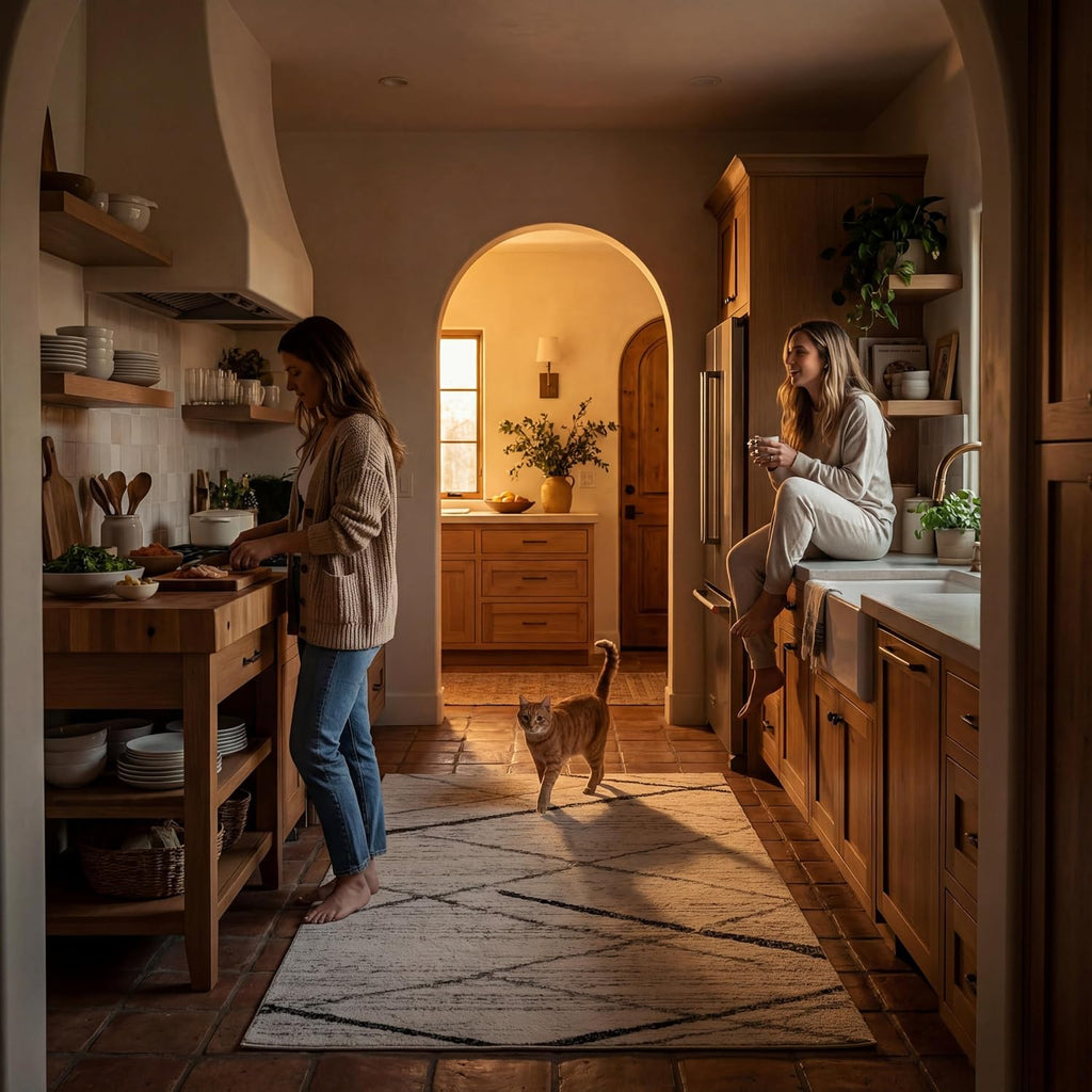 5x8 Thigpen Grey/Off-White, 5' x 8', Soft and Cozy, High Traffic, Stain Resistant, Easy Clean, Non-Shed, Durable Area Rug