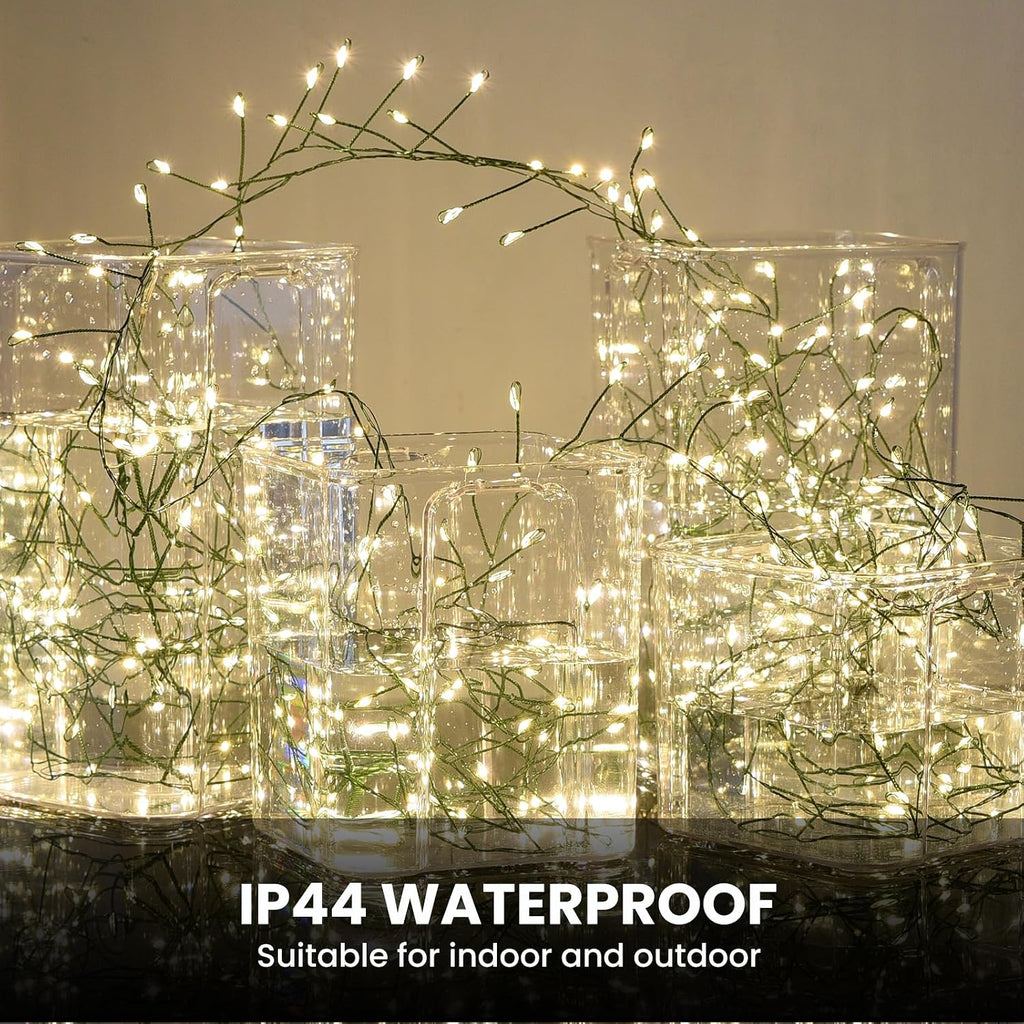 2000Led Fairy Lights 130Ft Christmas Lights with Remote & Timer