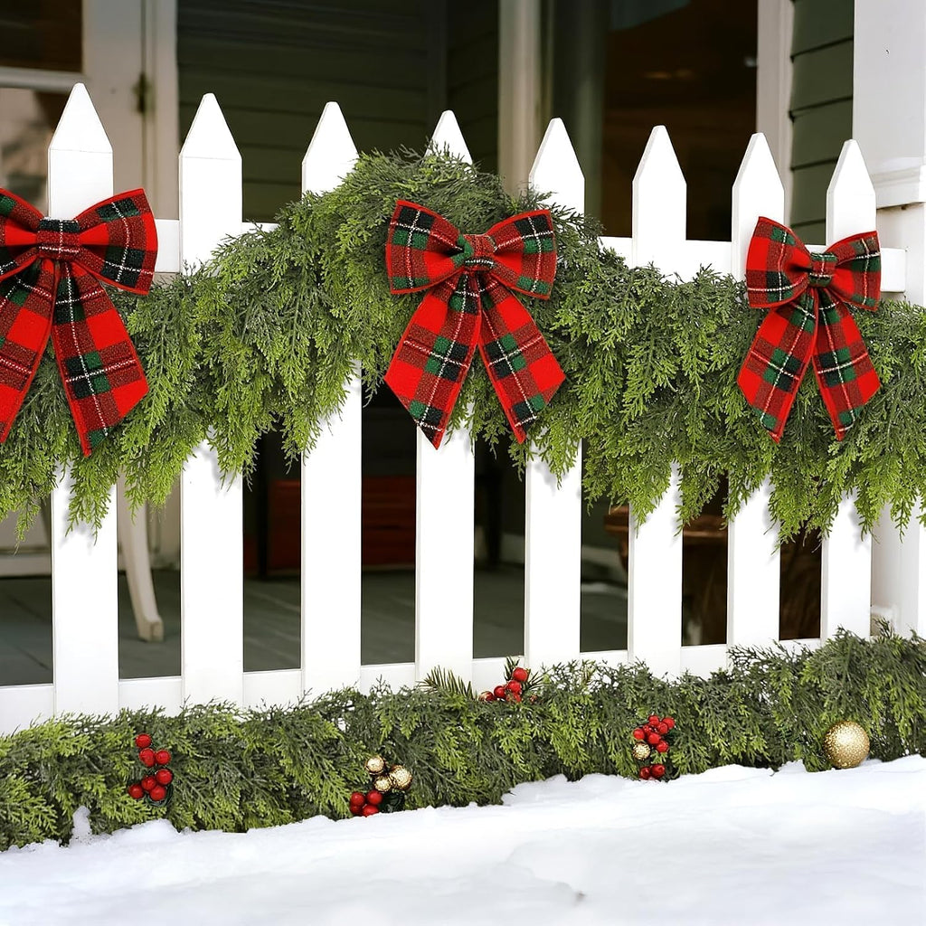 Lifelike Touch Artificial Cedar Garland for Christmas Decor(16 FT,1 PCS)