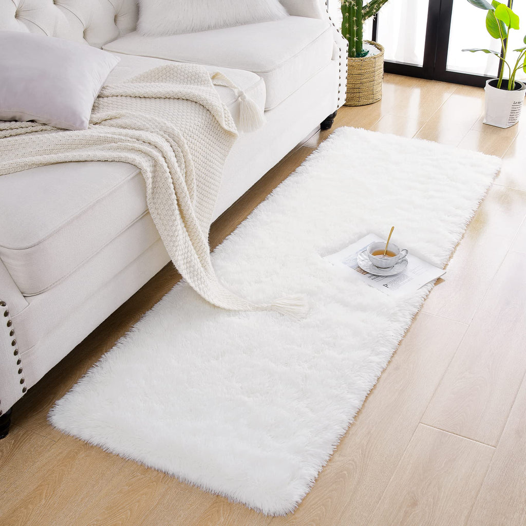 Soft Runner Rugs Living Room Plush Fluffy Rug 2x8