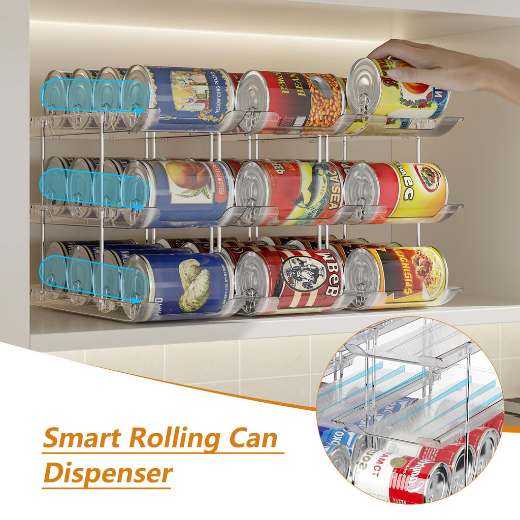 Can Organizer for Pantry Canned Food Storage Goods Holders 3 Tier