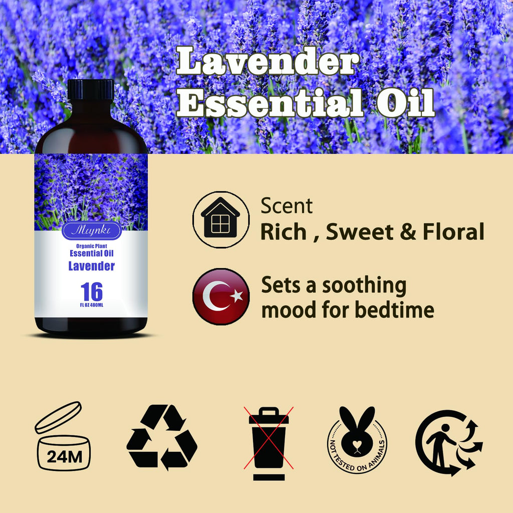Lavender Essential Oil for Diffuser Massage, Lavender Oil 16 fl oz