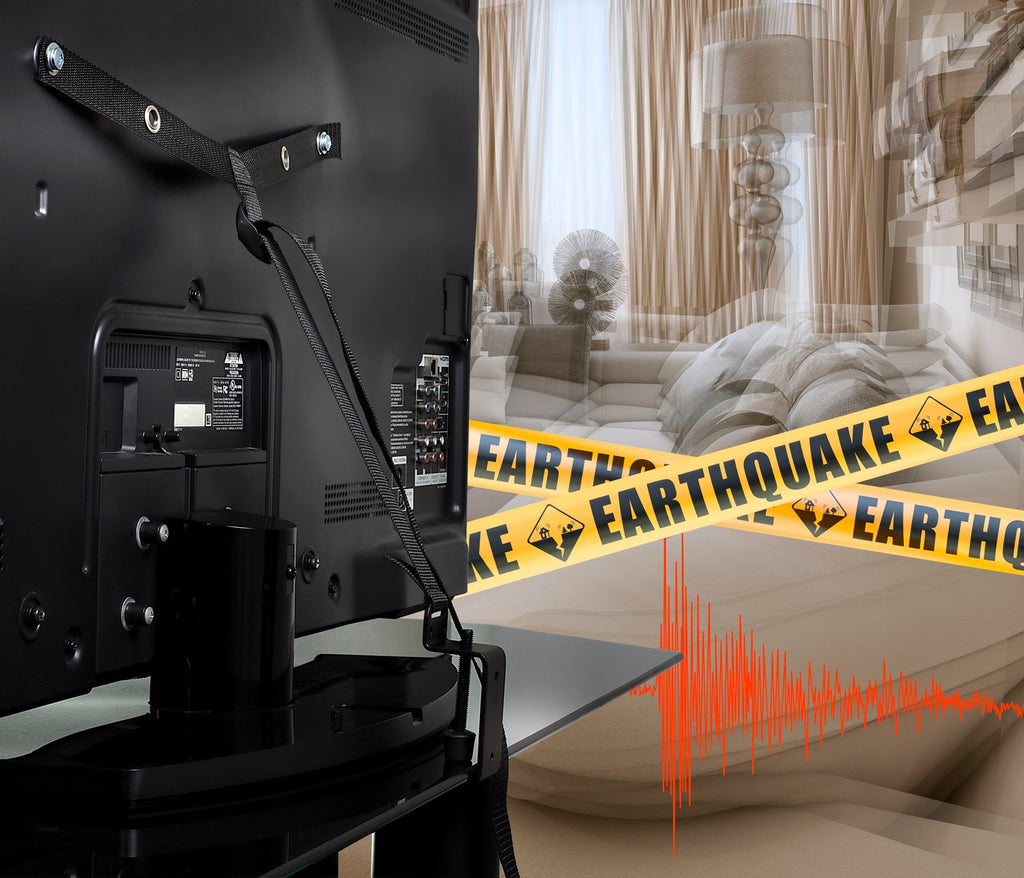 Mount It! TV Safety Straps For Child and Baby Proofing, Anti Tip Prevention and Earthquake Protection, Heavy Duty
