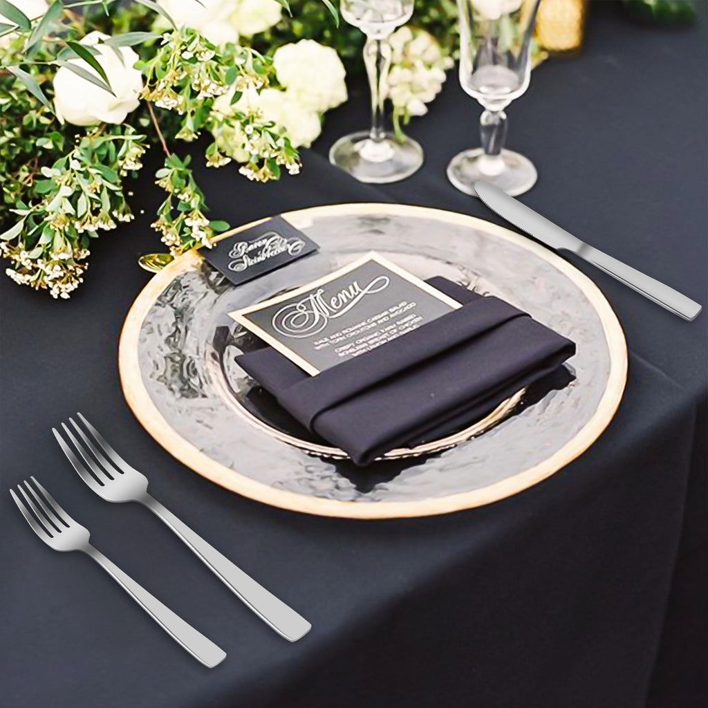 24-Piece Silverware Set Flatware Set for 4, Mirror Polished Stainless Steel with Steak Knives - Dishwasher Safe