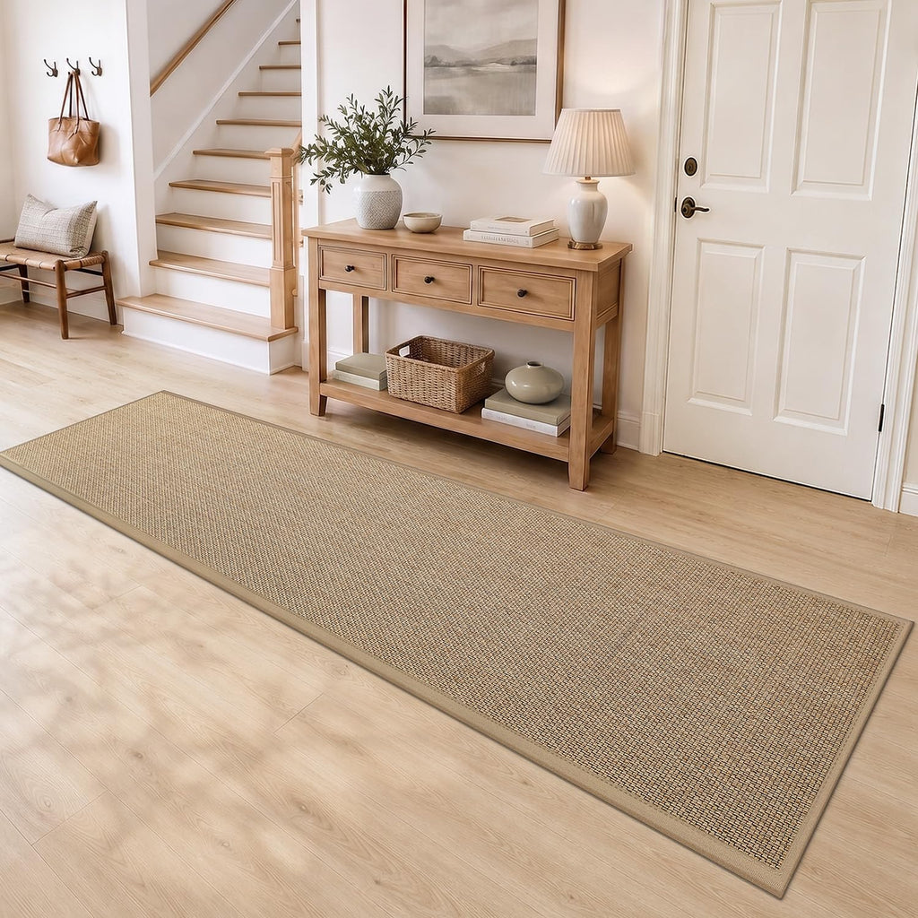 Ultra Th Runner Rug 28x144, Non Slip Entryway Rugs, Beige