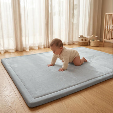 Baby Play Mat for Floor,1.3" Thick Elasti-Foam 59"×71" Non-Slip Water Repellent,Non-Toxic Playpen Mat for Infants