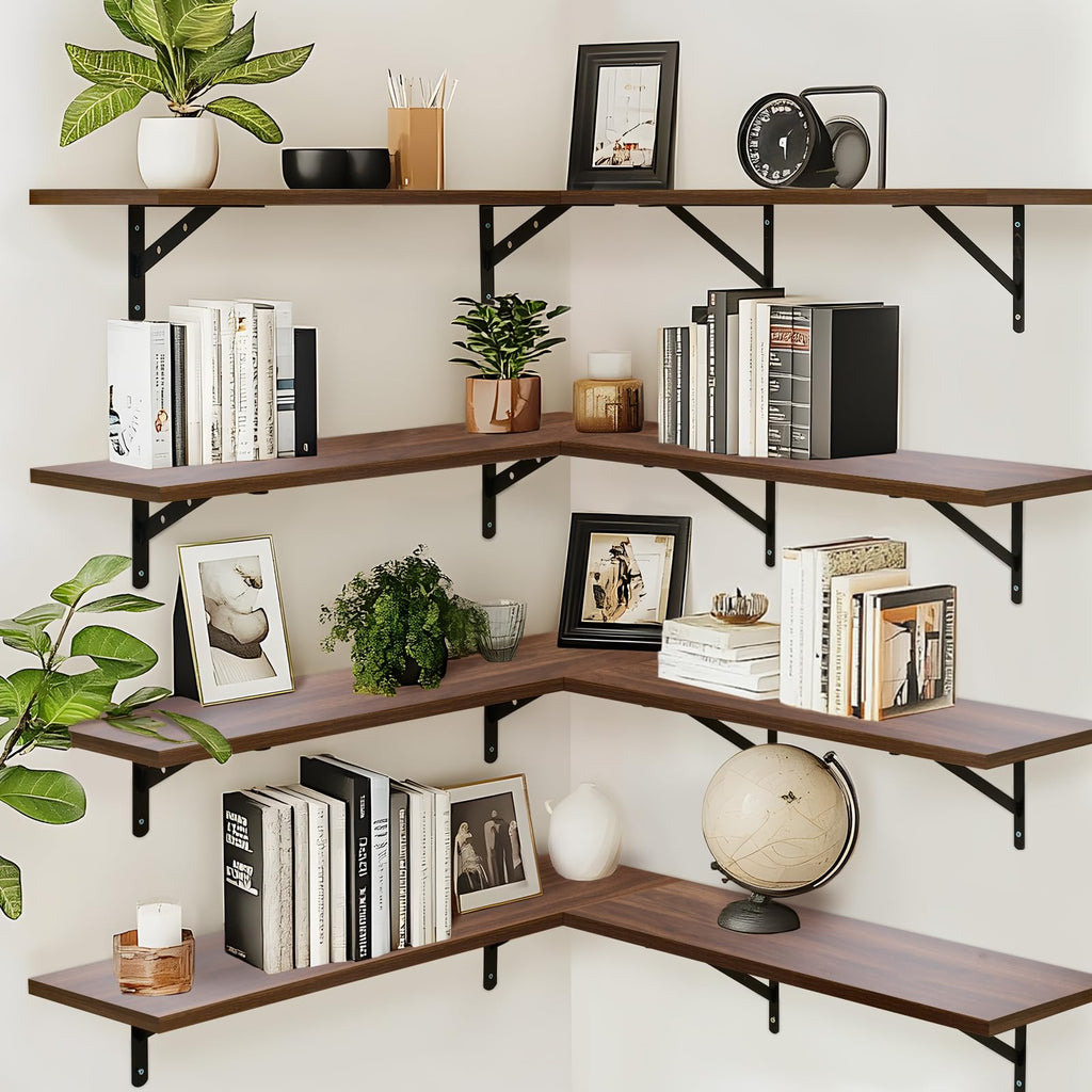 27 inch Long 10 inch Deep Floating Shelves for Wall Set of 2, Large Open Shelves Wall Mounted, Space Saving Home and