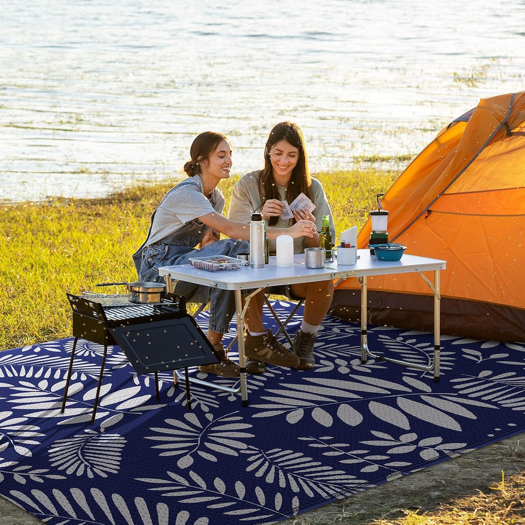 Outdoor Rug, Patio Rug, Plastic Straw Camping Rugs, Large Waterproof Area Rug and Mat for Outdoors, RV, Patio