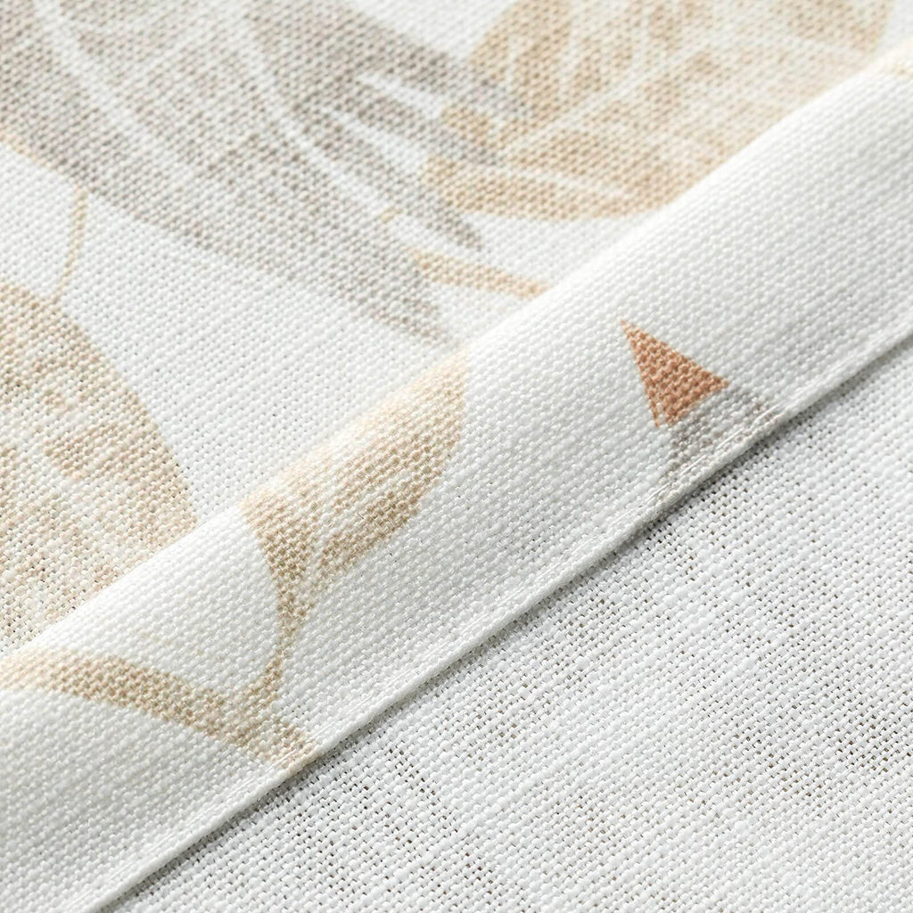 Tie Up Kitchen Curtain Valance, Bird Print, Beige, 52 x 18, 1 Panel