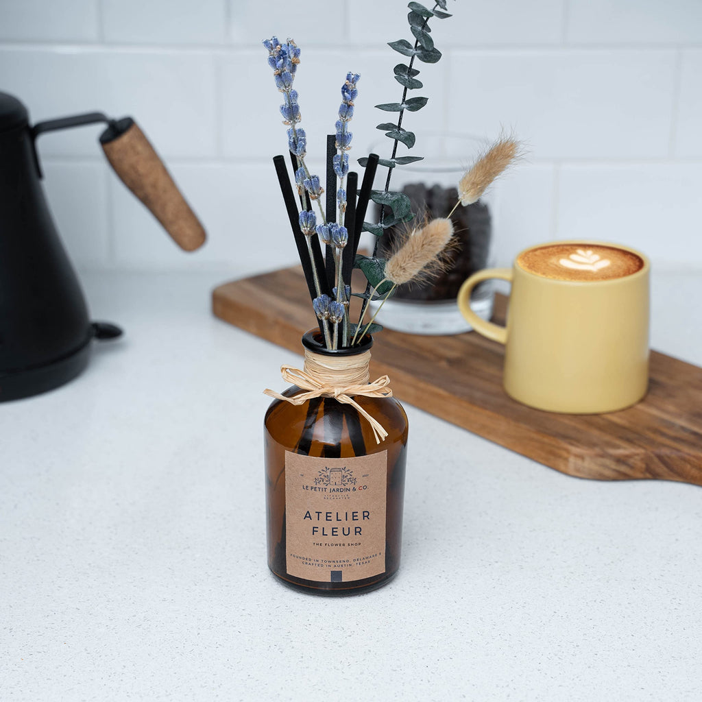 Reed Diffusers - Oil Sticks Diffuser Set with Real Dried Flowers - Reed Diffusers | Air Freshener Fragrance Sticks