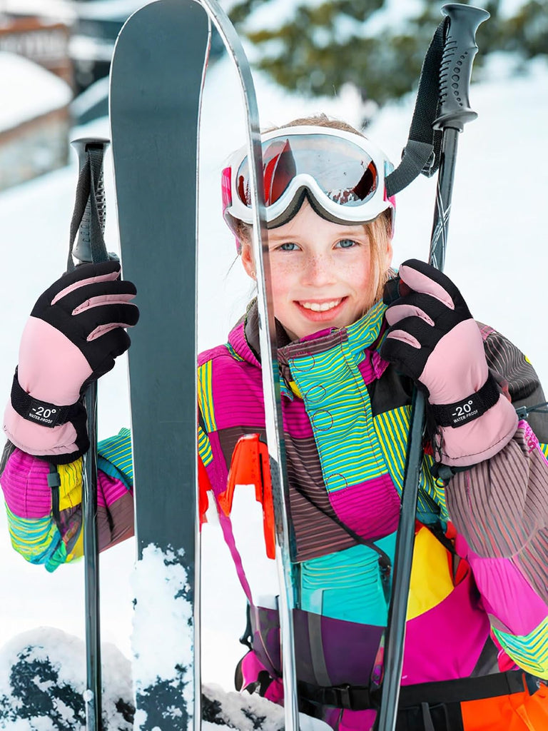 Kids Waterproof Winter Snow Ski Gloves