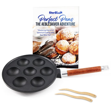 7-Hole Cast Iron Aebleskiver Pan