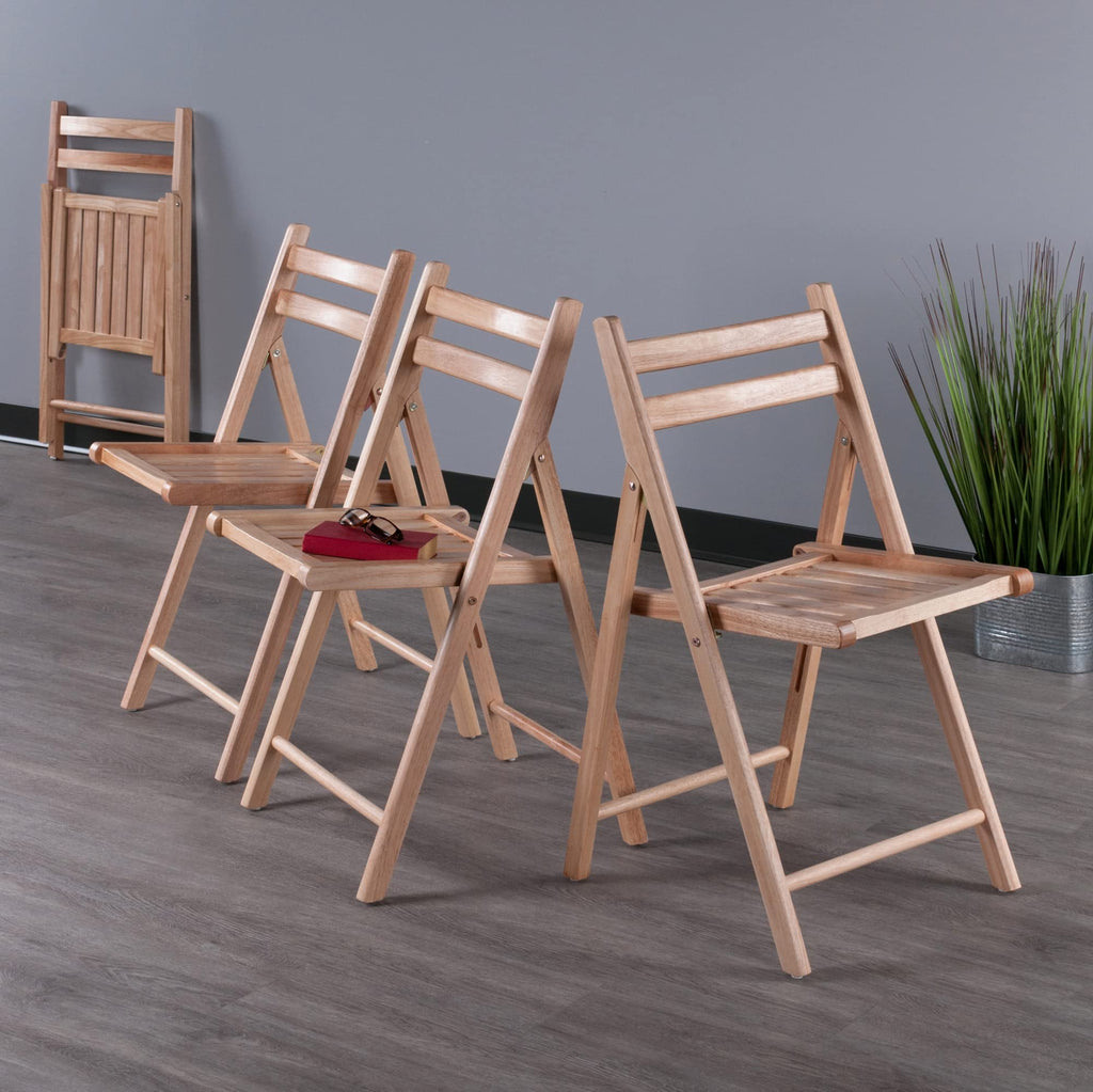 Robin Folding Chair Set of 4, Natural