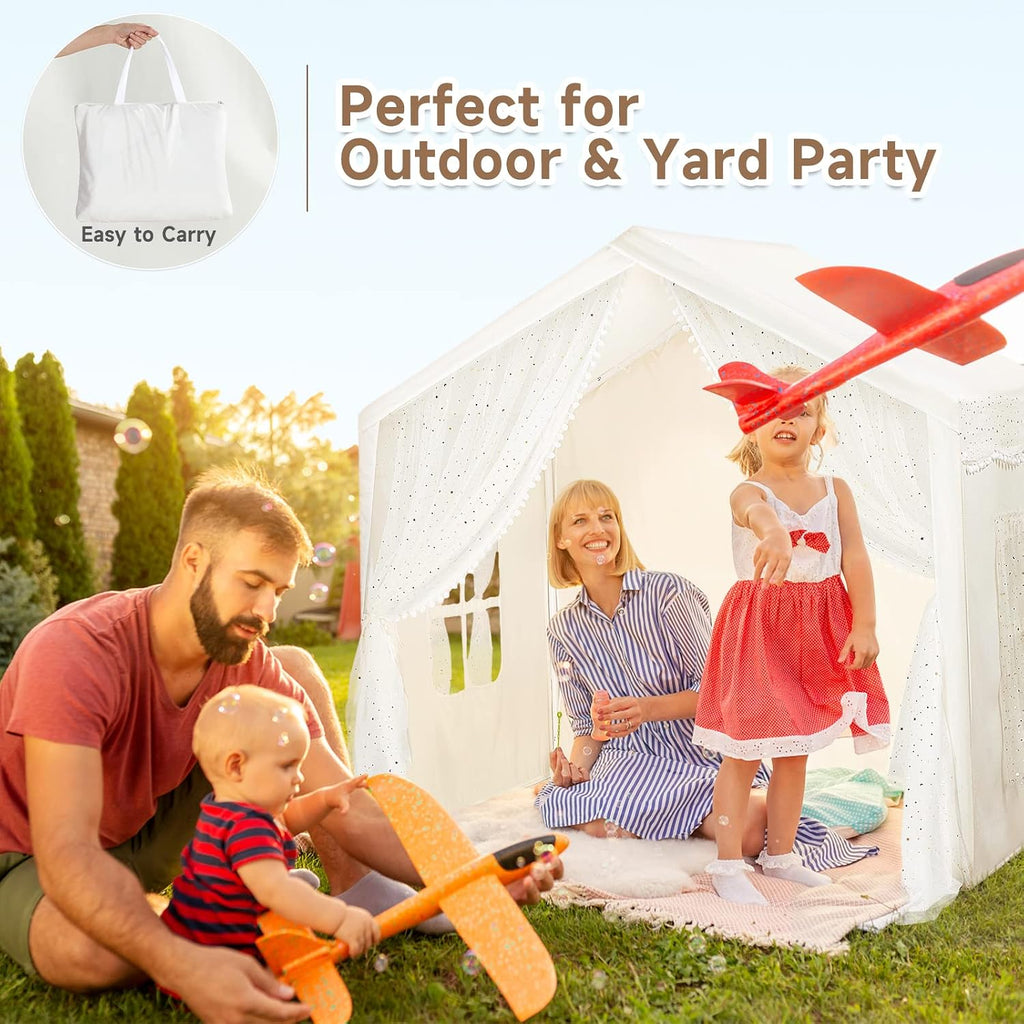 Kids Play Tent with Star Lights for Girls Princess Castle