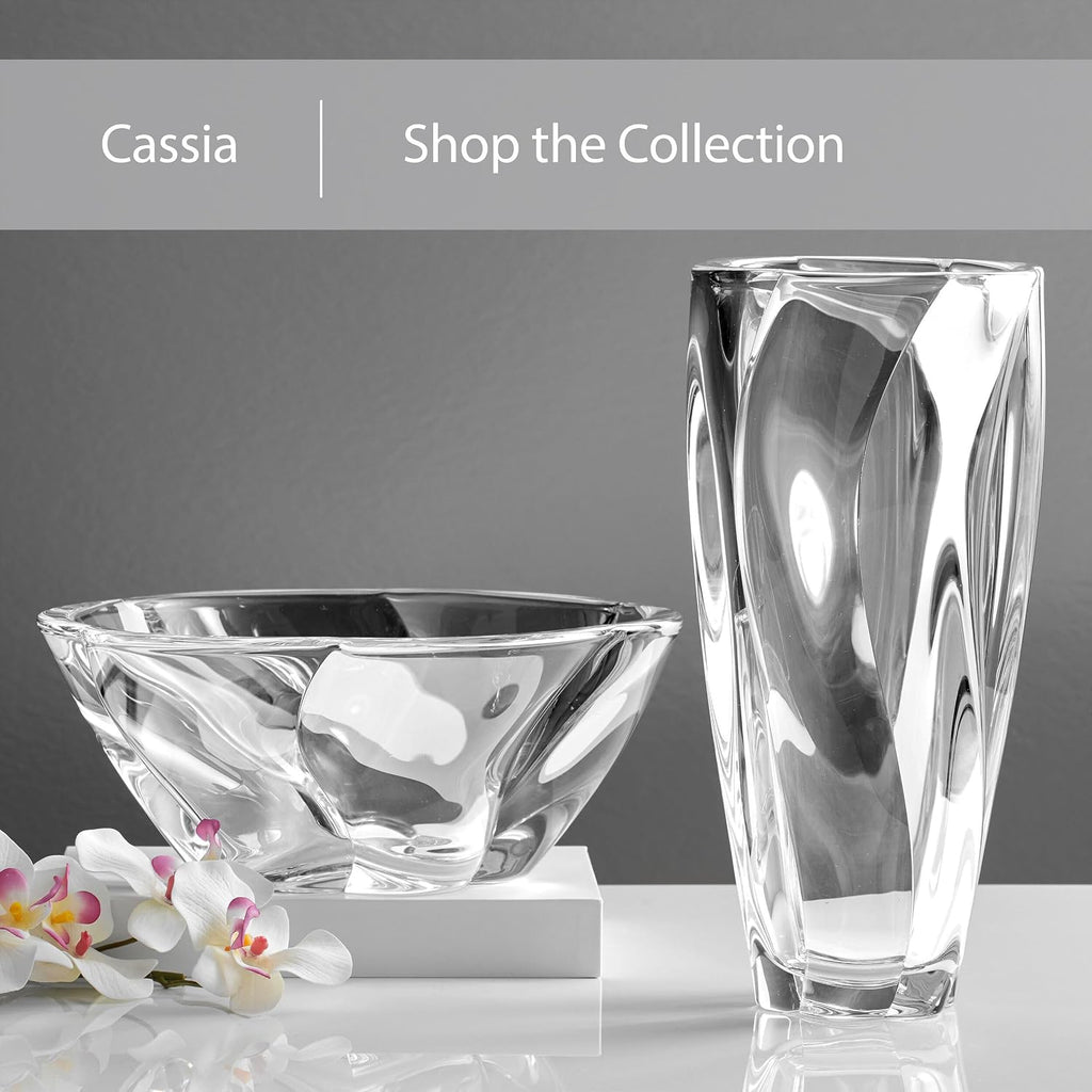 Cassia Crystal Glass Bowl, 11 Inch