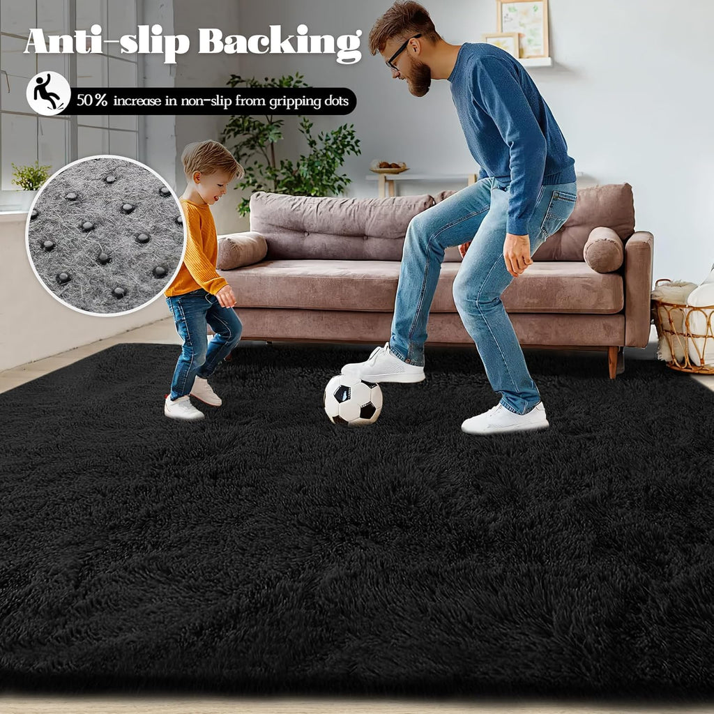 8x10 Area Rugs for Living Room: Fluffy Shag Soft Washable Rug Large Fuzzy Plush Indoor Carpet for Bedroom Nursery