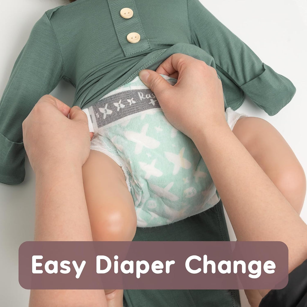 Newborn Baby Knotted Gown, Super Soft Silky Infant Long Sleeve Sleeper with Tie Bottom, Baby Girl and Boy Sleep Gown