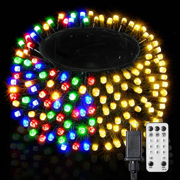 Christmas Lights 500 LED 174FT, UL Certified Color Changing Christmas Tree Lights with Remote, 11 Modes, Timer