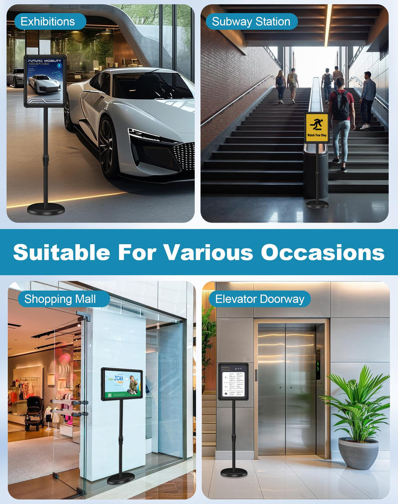 2 Pack Sign Holder Stand 8.5x11 inch