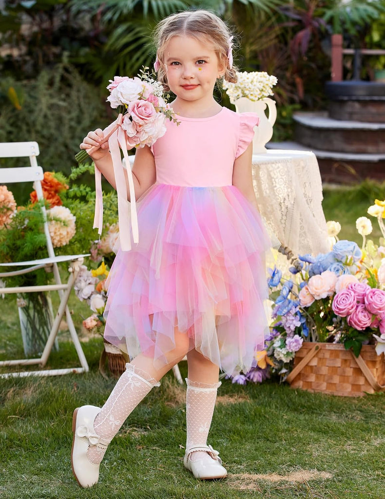 Toddler Tutu Dress Little Girls Irregular Tulle Princess Dresses