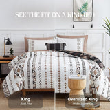 Geniospin King Comforter Set- 7 Pieces Boho Bed in a Bag, Western Bedding Set for All Seasons
