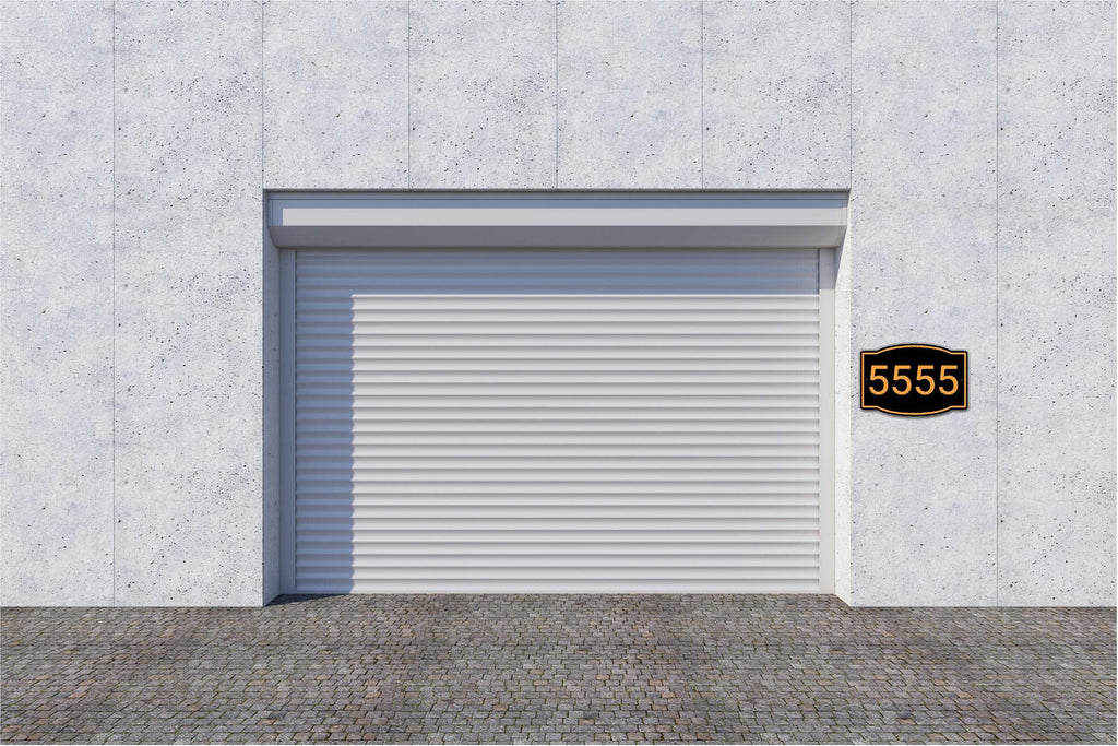 Custom House Number Sign Horizontal Black 10x6.75