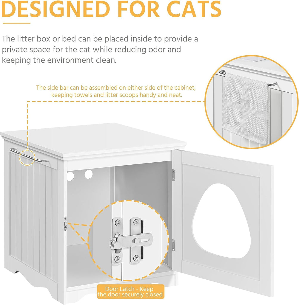 Hidden Cat Litter Box Enclosure Furniture, Side Table Design