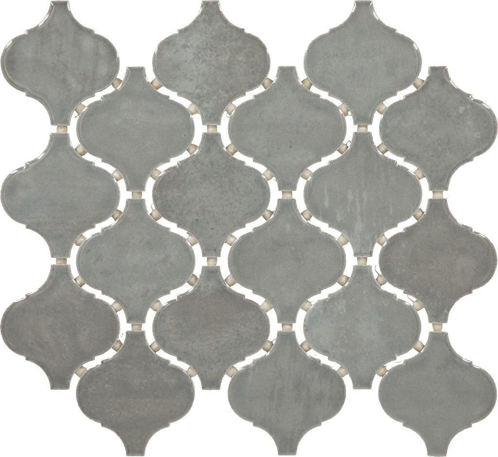 Mesmerist 11" X 12" Ceramic Arabesque Mosaic Tile in Charm Gloss (10 PC Per Carton) (7.4 SQFT Per Carton )