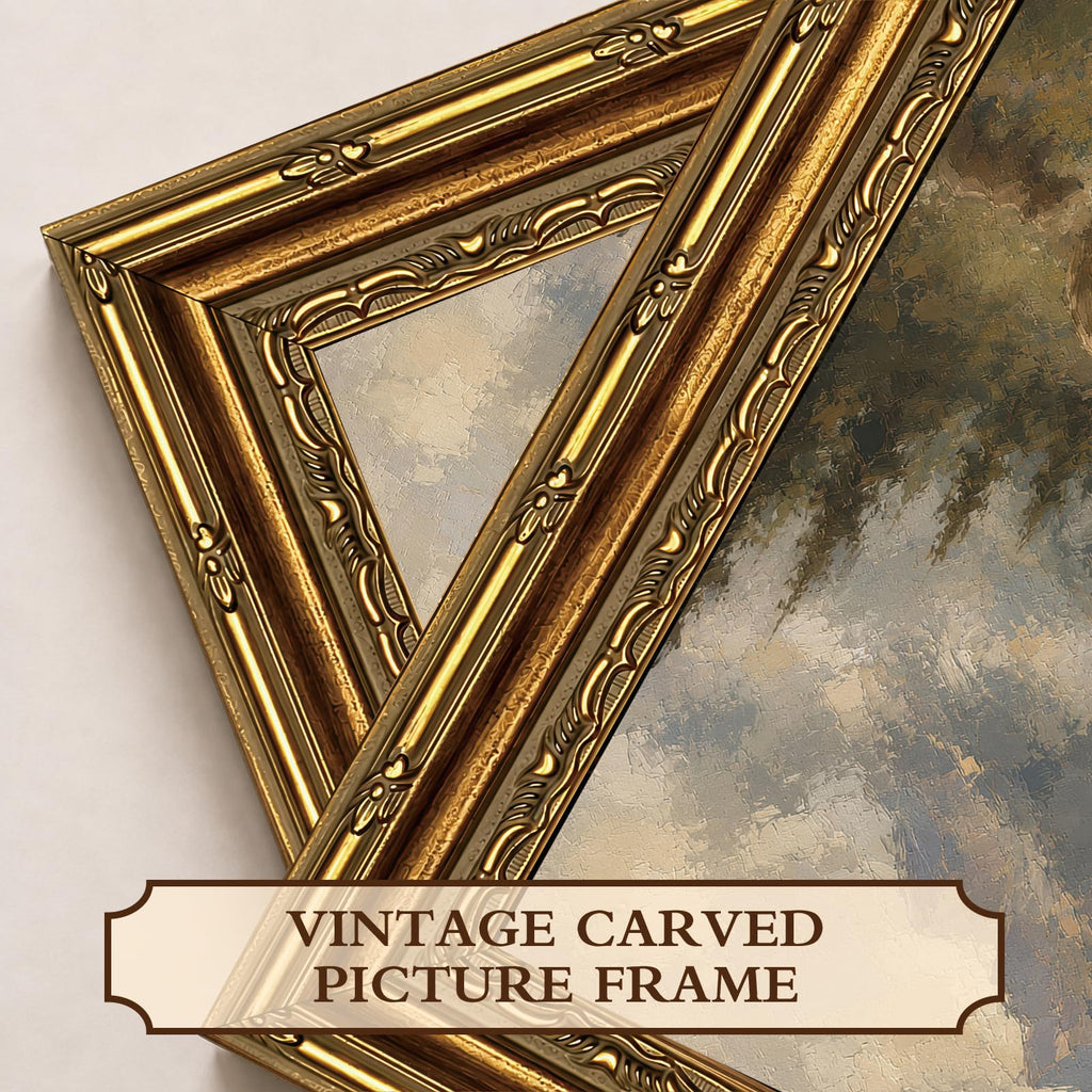 Brown Bear Mountain Forest Vintage Wildlife Animal Landscape Wall Art Print