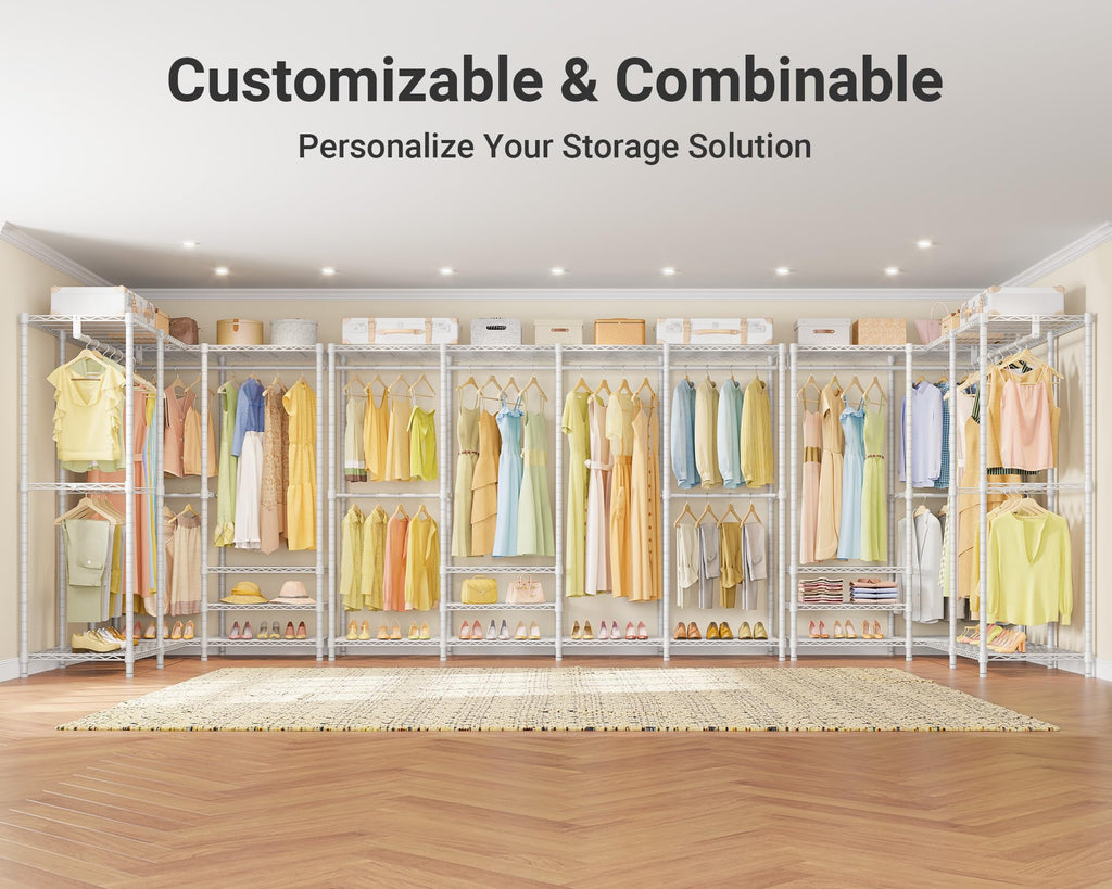 V40 Plus Clothes Rack, Large Modular Closet System for Hanging