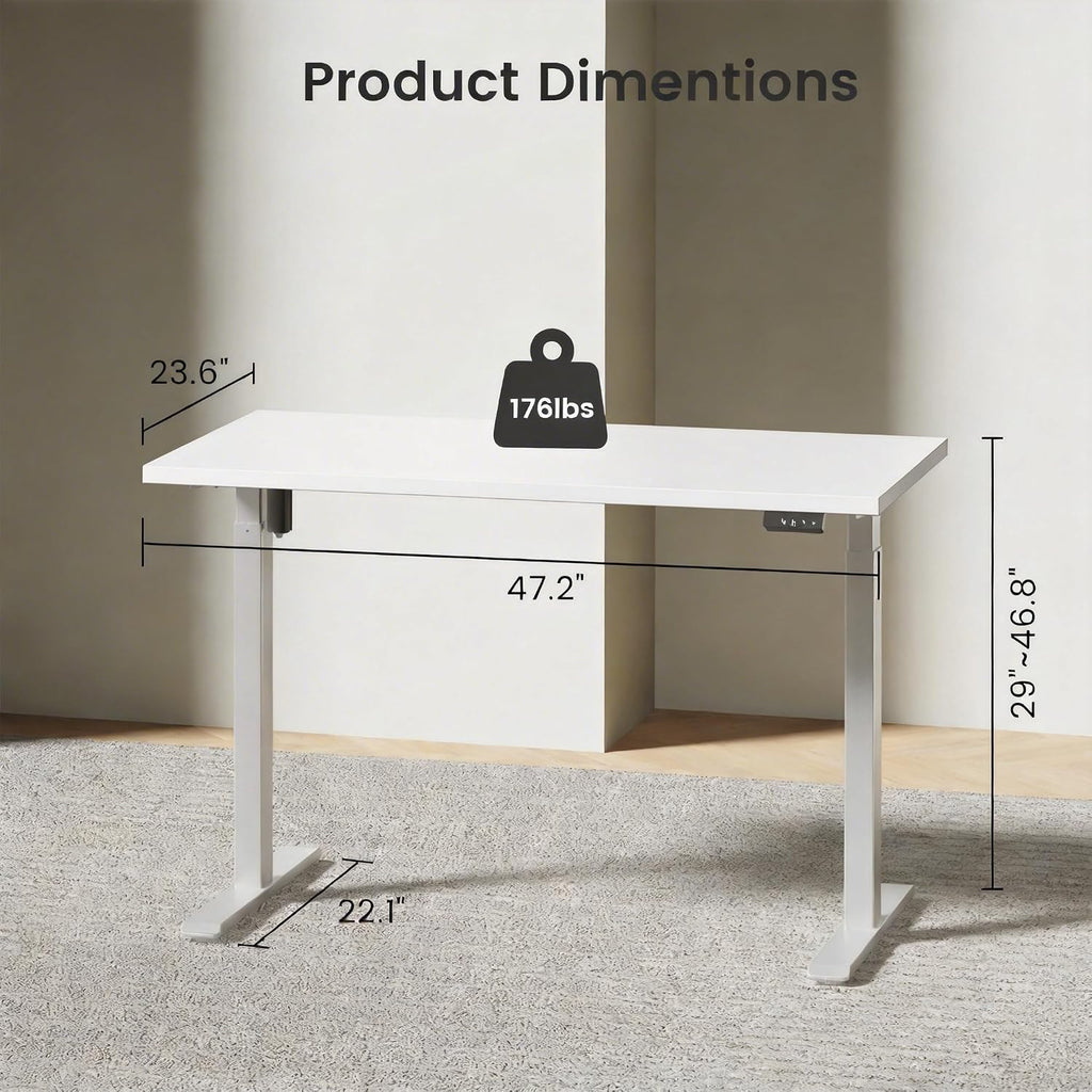 67" L-Shaped Electric Standing Desk with 2 Drawers & Storage | Corner Height Adjustable Sit Stand Desk with File