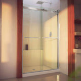 Essence-H 44-48 in. W x 76 in. H Semi-Frameless Bypass Shower Door in Brushed Nickel, SHDR-634876H-04