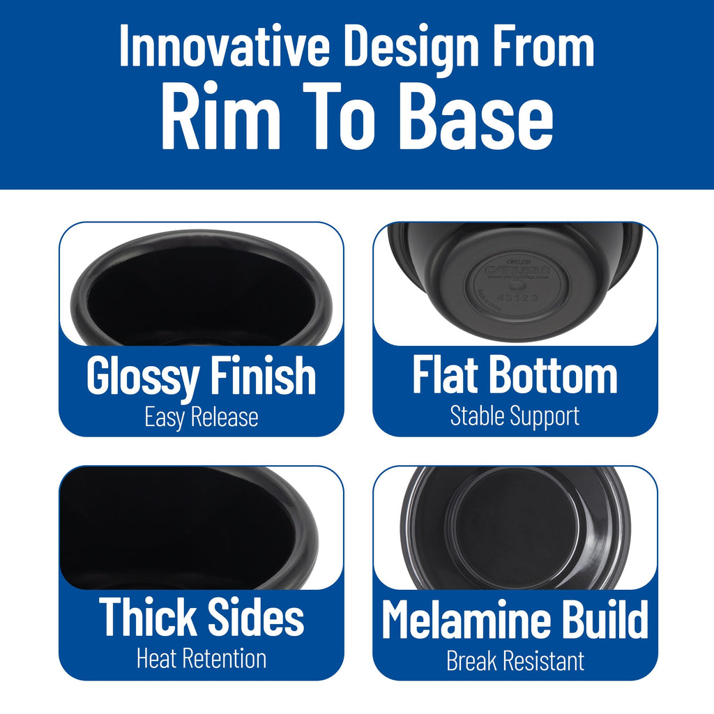SAN Smooth Fluted Ramekin, 3 oz Capacity, 1.43" Height, Black (Case of 48)