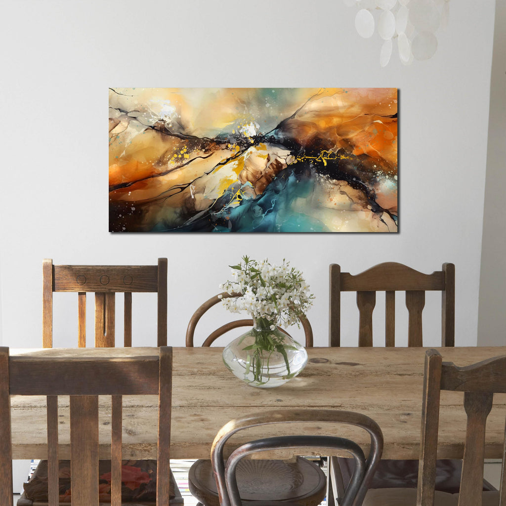 Abstract Paintings Wall Art - Modern Wall Decor Kitchen Room Wall Art Ready to Hang Size 20" x 40"