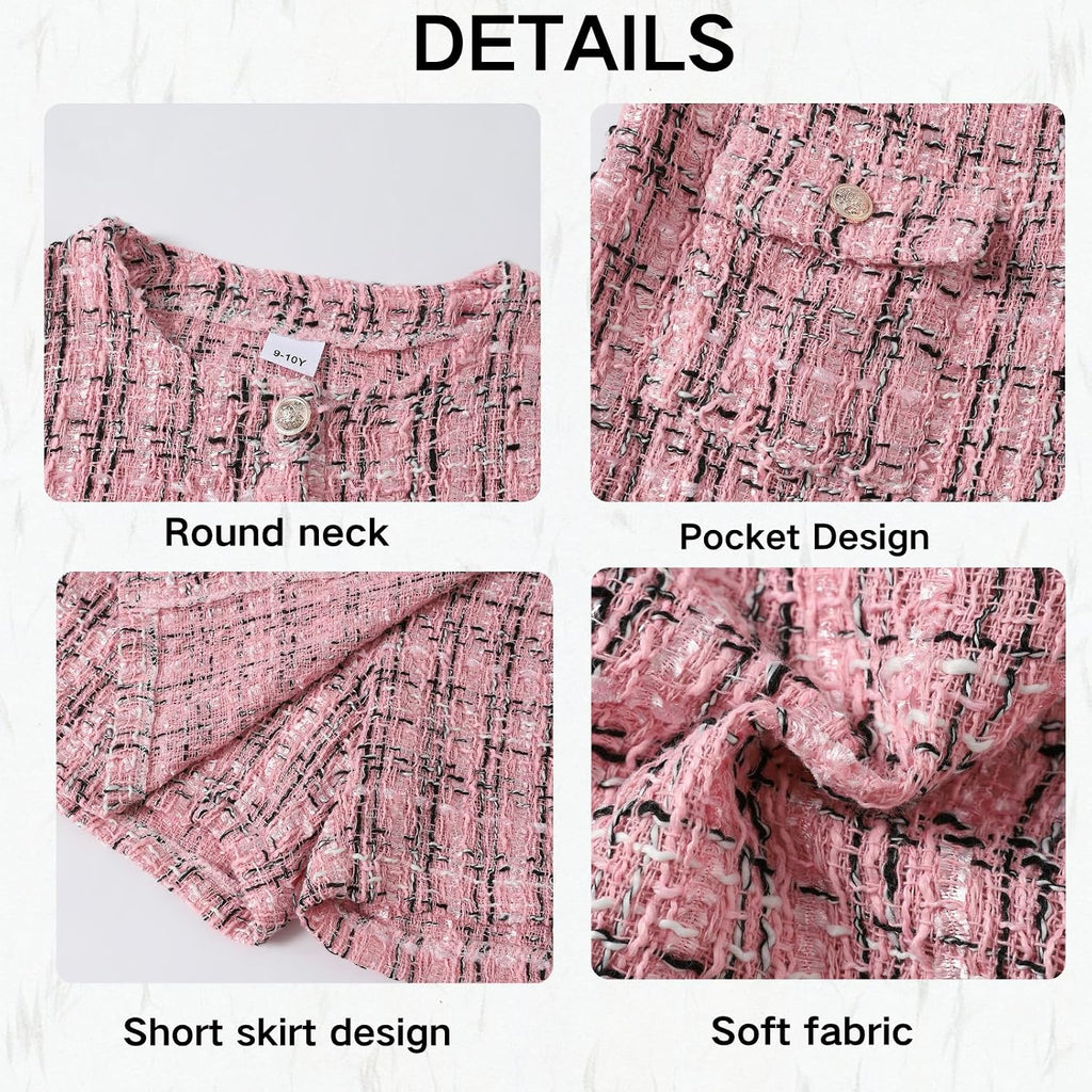Girls 2 Piece Outfits Skirt Sets Party Dresses School Sports Clothes