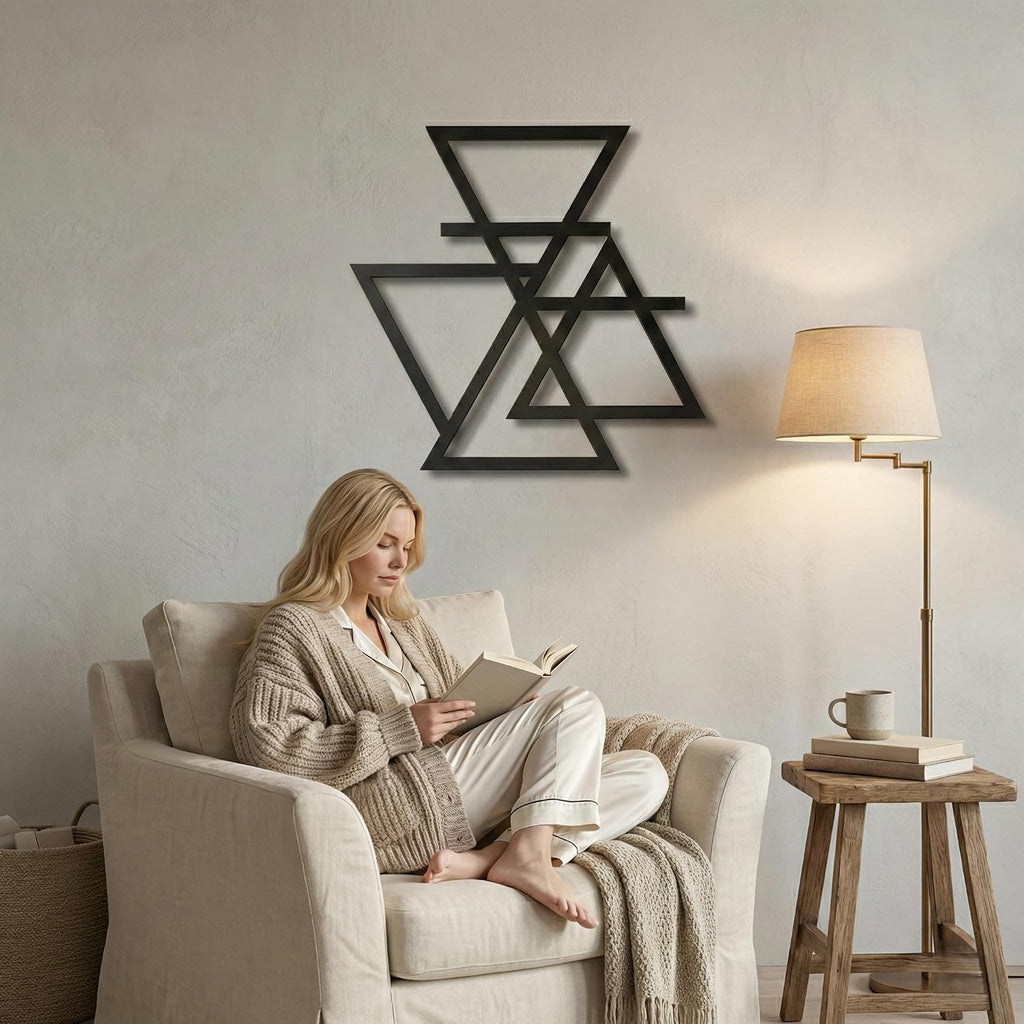 Metal Wall Art, Four Elements Symbol Metal Wall Decor, Home Decor, Interior Decoration, Metal Sign, Housewarming Gift