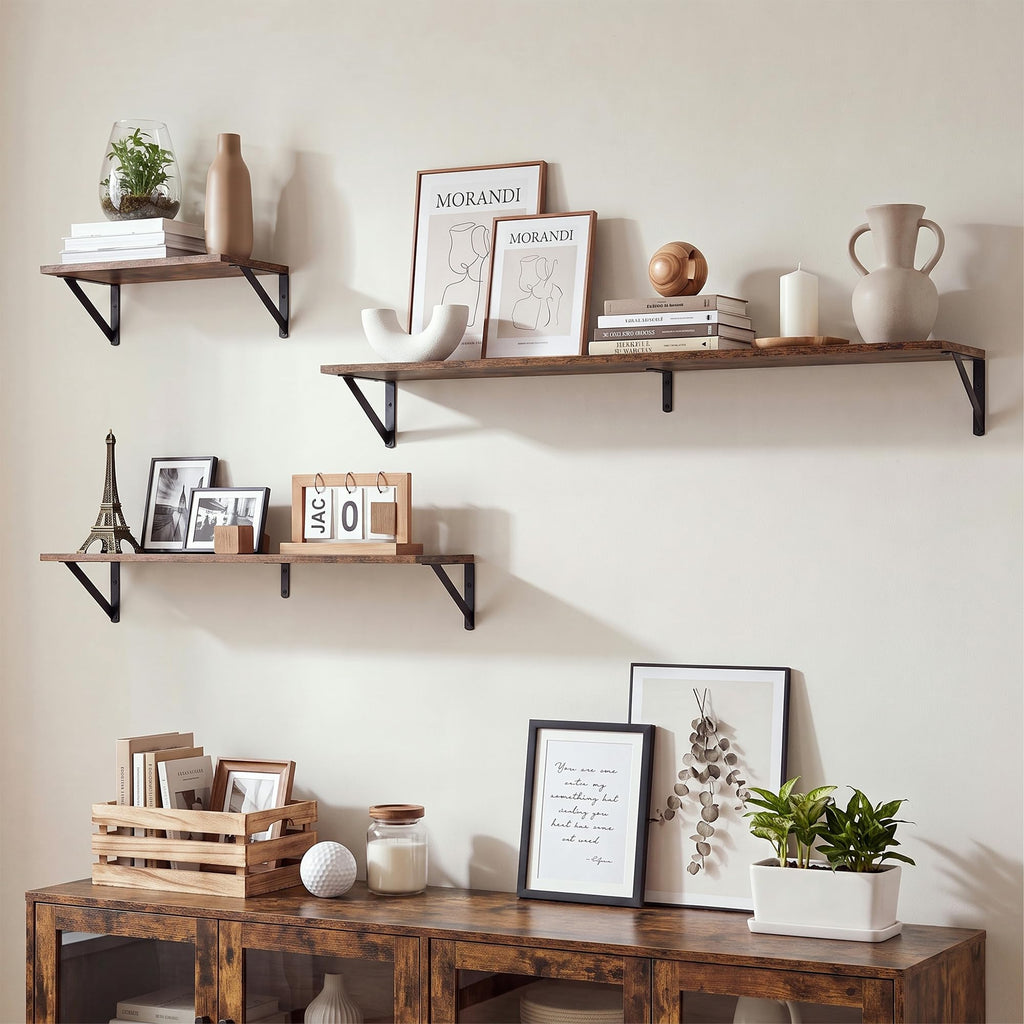 Wall Shelves 24x8 Inch, Set of 3