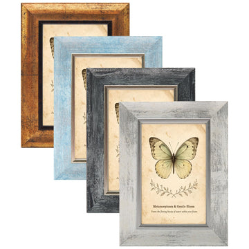4x6 Picture Frames Set of 4, Rustic Retro Photo Frame(Multicolor)