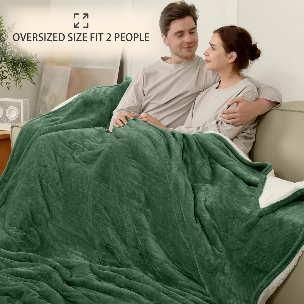 Heated Blanket Queen, 84"x90" Electric Blanket Queen Size Dual Control with 5 Heating Levels & 10 Hours Auto Off