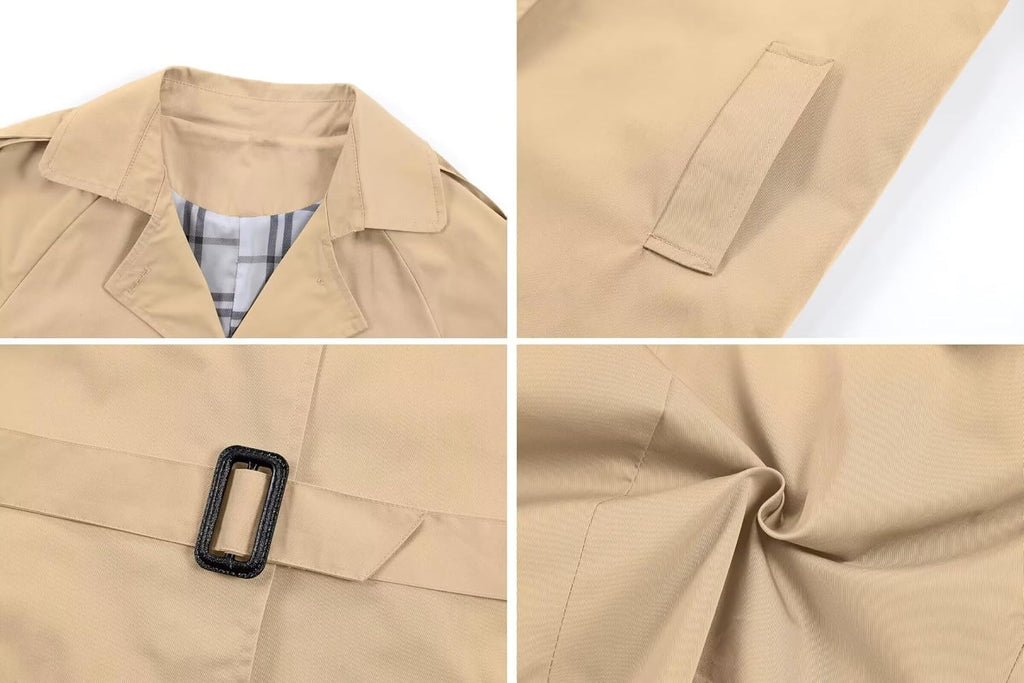Girls Trench Coat Double Breasted Outerwear Raincoat