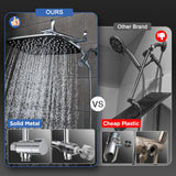Wide High Pressure Rain Shower Head with Handheld, Handheld Shower Heads with Multi Spray Modes