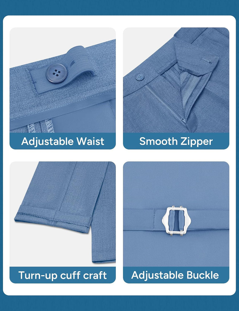 Boys Complete Suits Set with Suspenders Standard & Husky