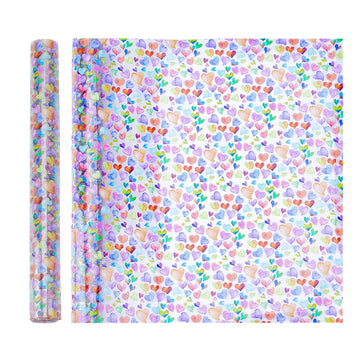 Printed TPU Jelly Faux Leather Fabric, 11.8 x 47.2 Inch Transparent Clear Jelly Vinyl Sheet, Heart Printed TPU Vinyl