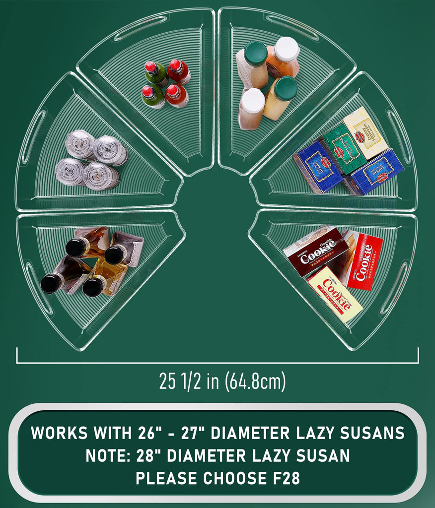 Lazy Susan Cabinet Organizer Bins for 26"/ 28"/ 32" Diameter